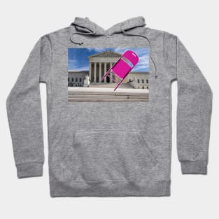 Folding Chair To The Supreme Court - Pink - Front Hoodie